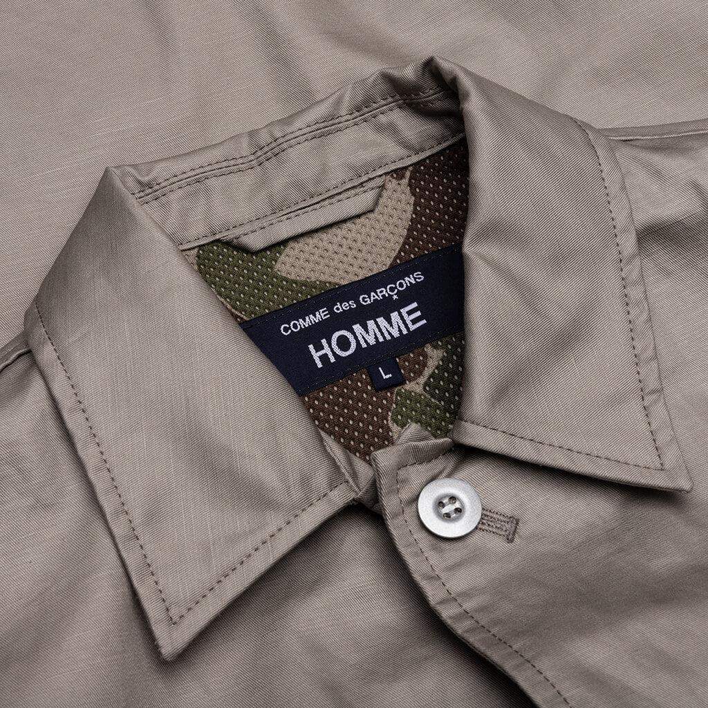 Multi-Pocket Chore Jacket - Grey Beige Male Product Image