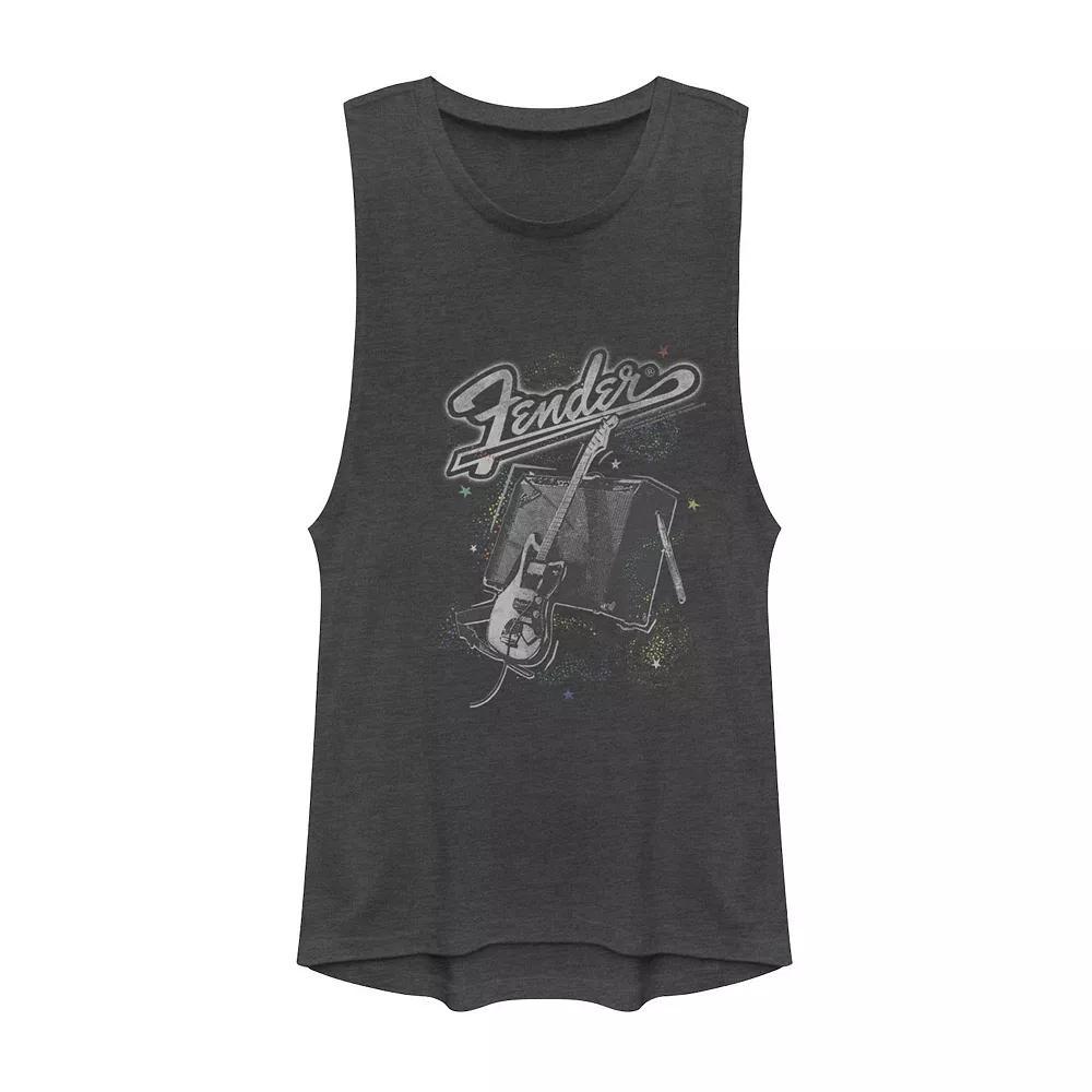 Juniors I Like My Own Space Sketch Muscle Tank Top, Girls Grey Product Image
