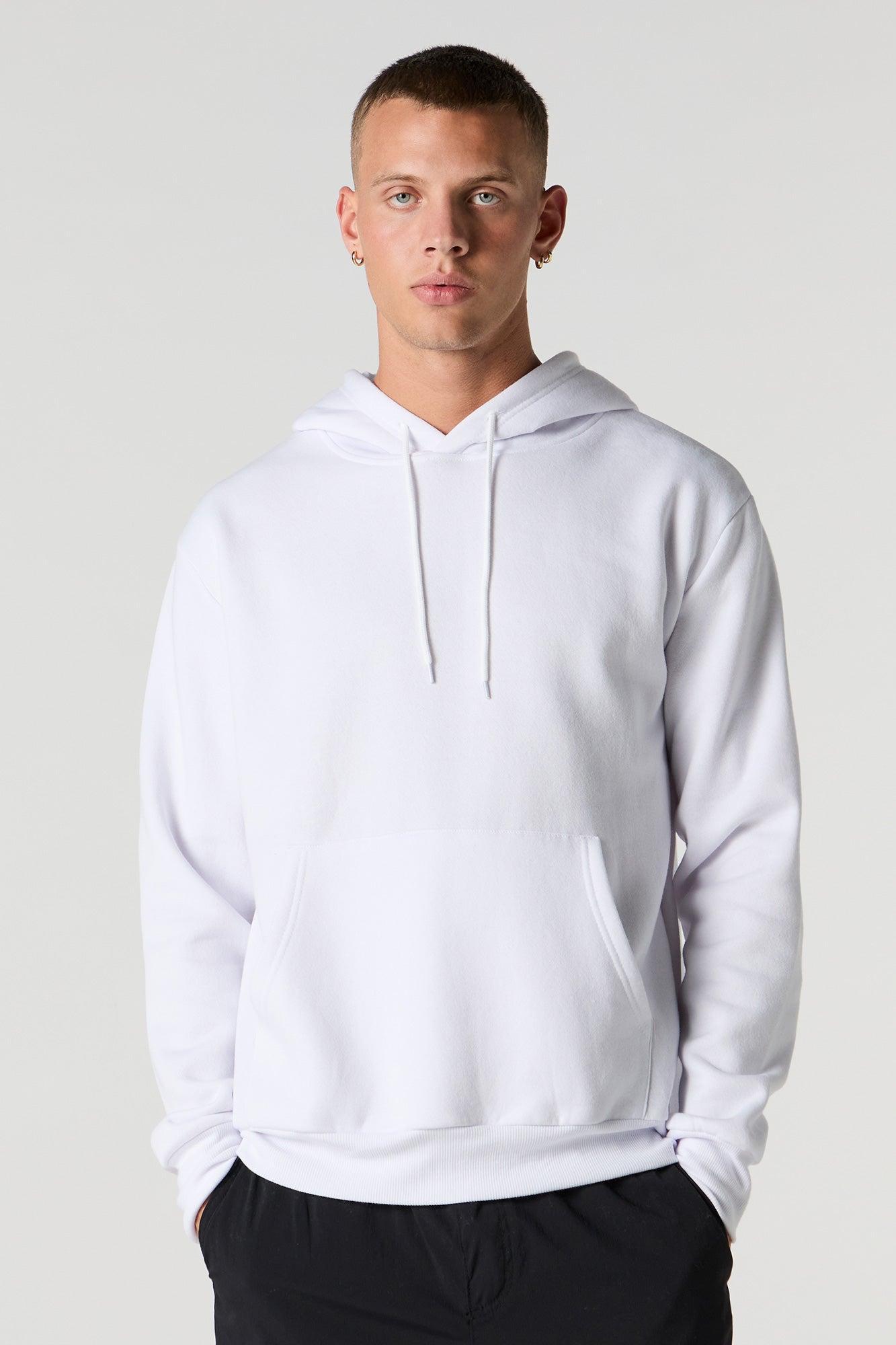 Everyday Solid Fleece Hoodie Male Product Image