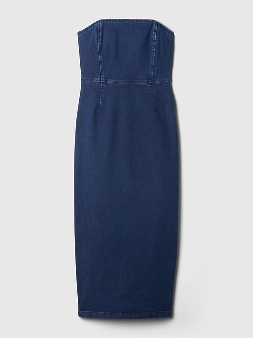 Strapless Denim Midi Dress Product Image