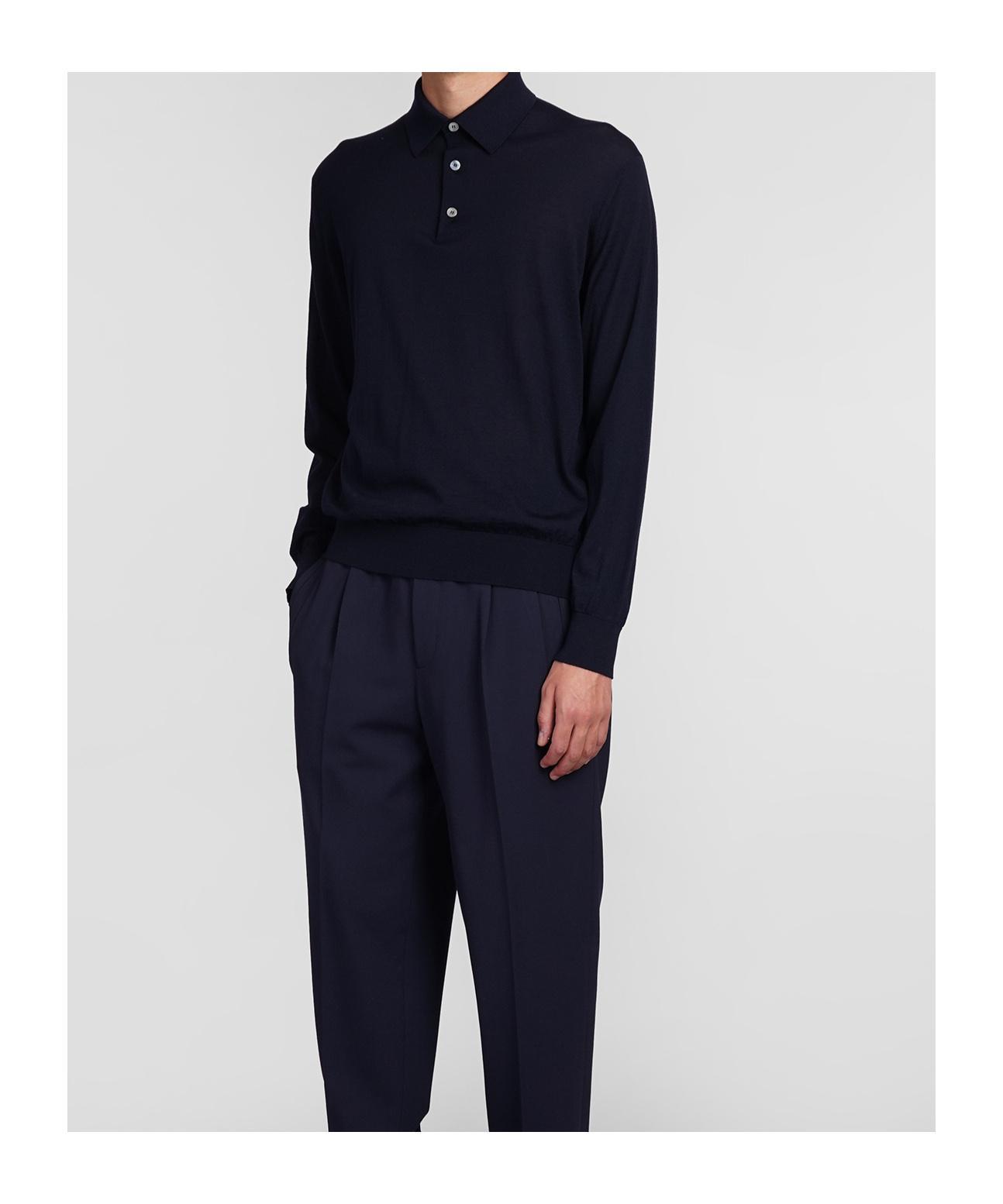 ZEGNA Fine-knit Polo Shirt In Black Product Image