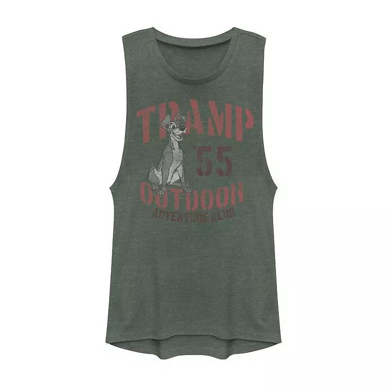Junior's All For Love Love For All Gradient Flower Outline Muscle Tank Top, Girl's, Size: XXL, Pine Grey Product Image