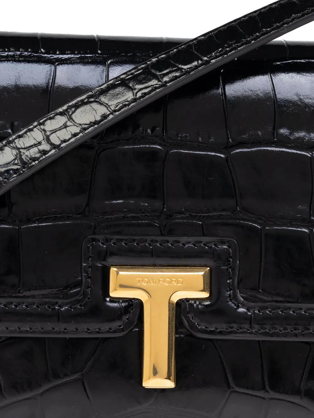 TOM FORD Logo-plaque Purse In Schwarz Product Image