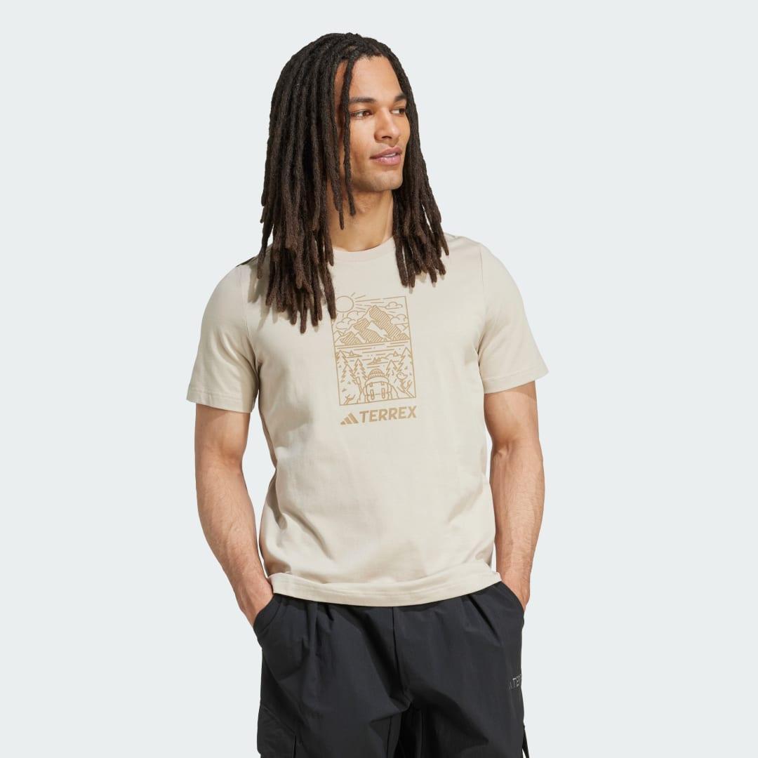 adidas Terrex Graphic Tee Wonder Beige 2XL Mens Product Image