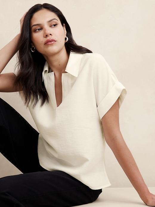 Collar-Neck Top Product Image
