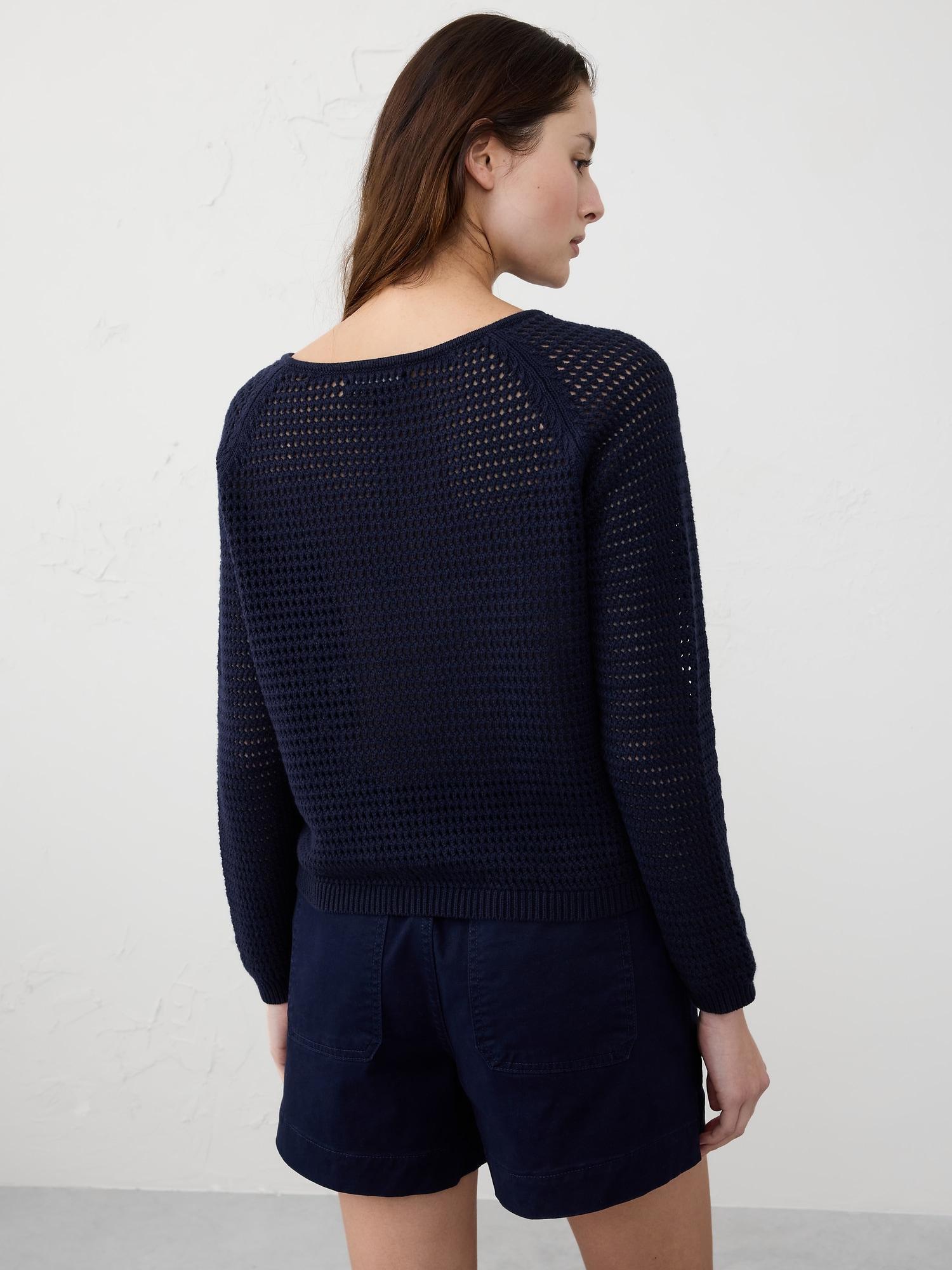 Open Stitch Striped Sweater Product Image