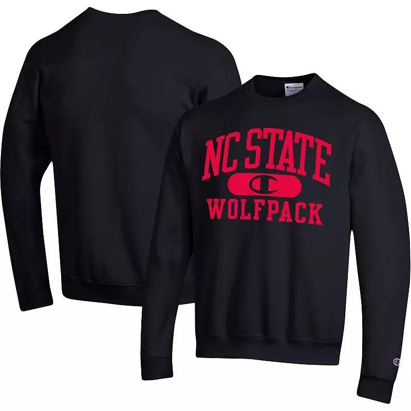 Men's Champion Black NC State Wolfpack Arch Pill Sweatshirt, Size: 2XL, Nst Black Product Image