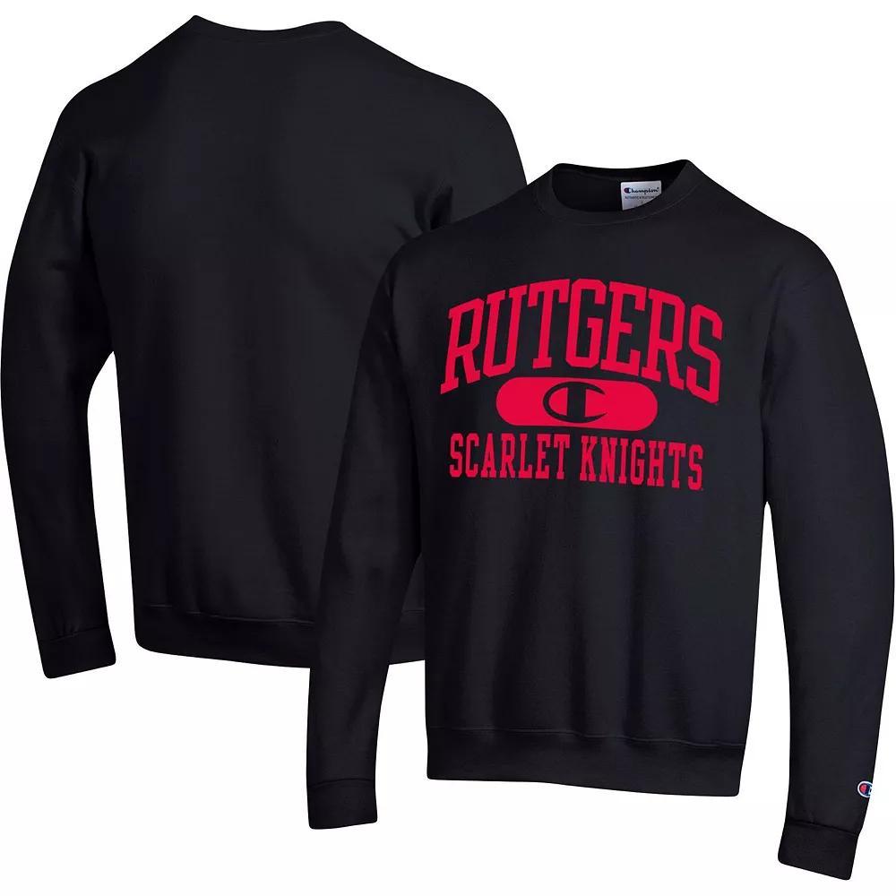 Men's Champion Black Rutgers Scarlet Knights Arch Pill Sweatshirt, Size: 2XL Product Image