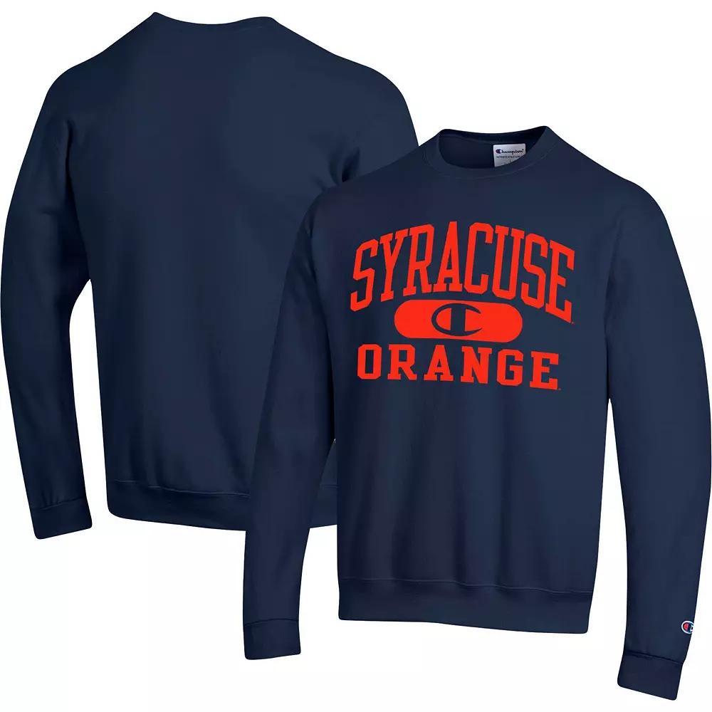 Men's Champion Navy Syracuse Orange Arch Pill Sweatshirt, Size: XL, Blue Product Image