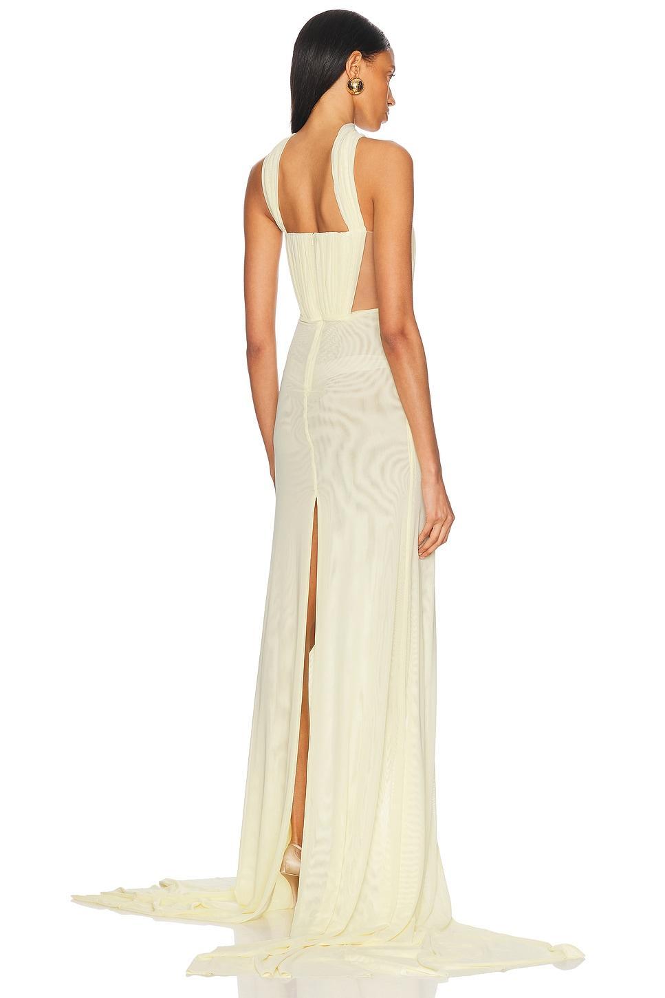 Ruched Scarf Detail Gown Product Image