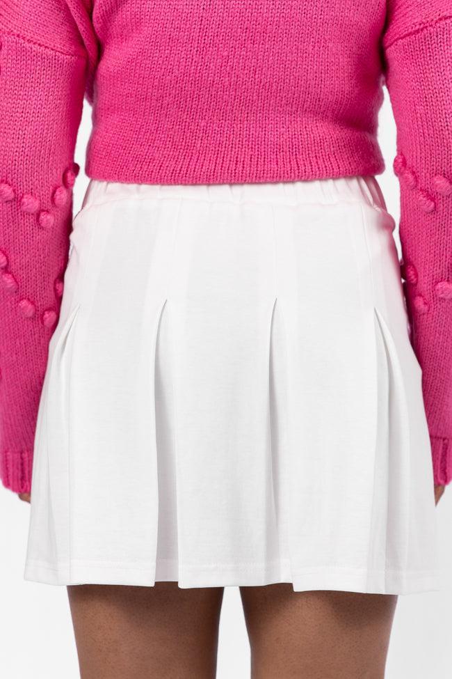 Good Motives Ivory Pleated Knit Skort FINAL SALE Product Image