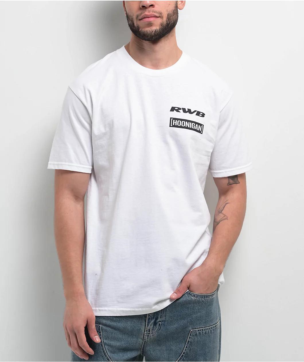 Rough World x Hoonigan Shibuya White T-Shirt Product Image