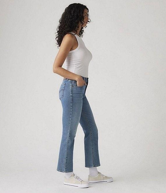 Levi's® 725 High Rise Light Wash Kick Bootcut Ankle Jeans Product Image