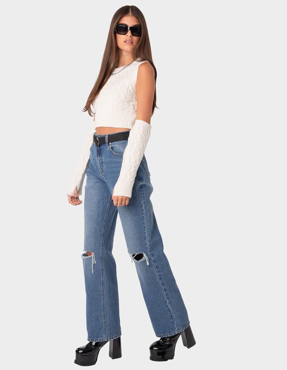 EDIKTED Lori High Rise Wide Leg Jeans Product Image