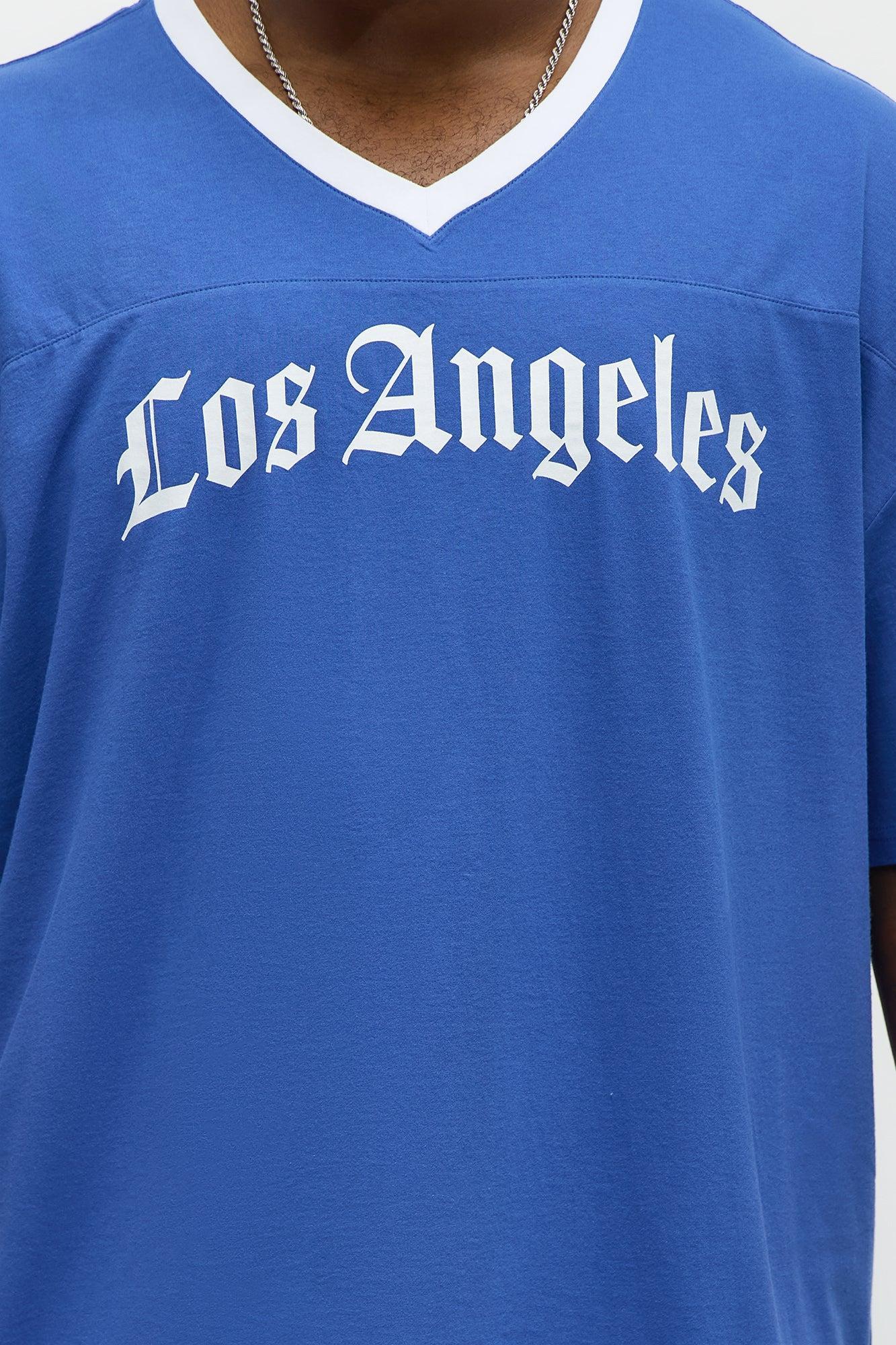 LA Old English Jersey Tee - Blue Product Image
