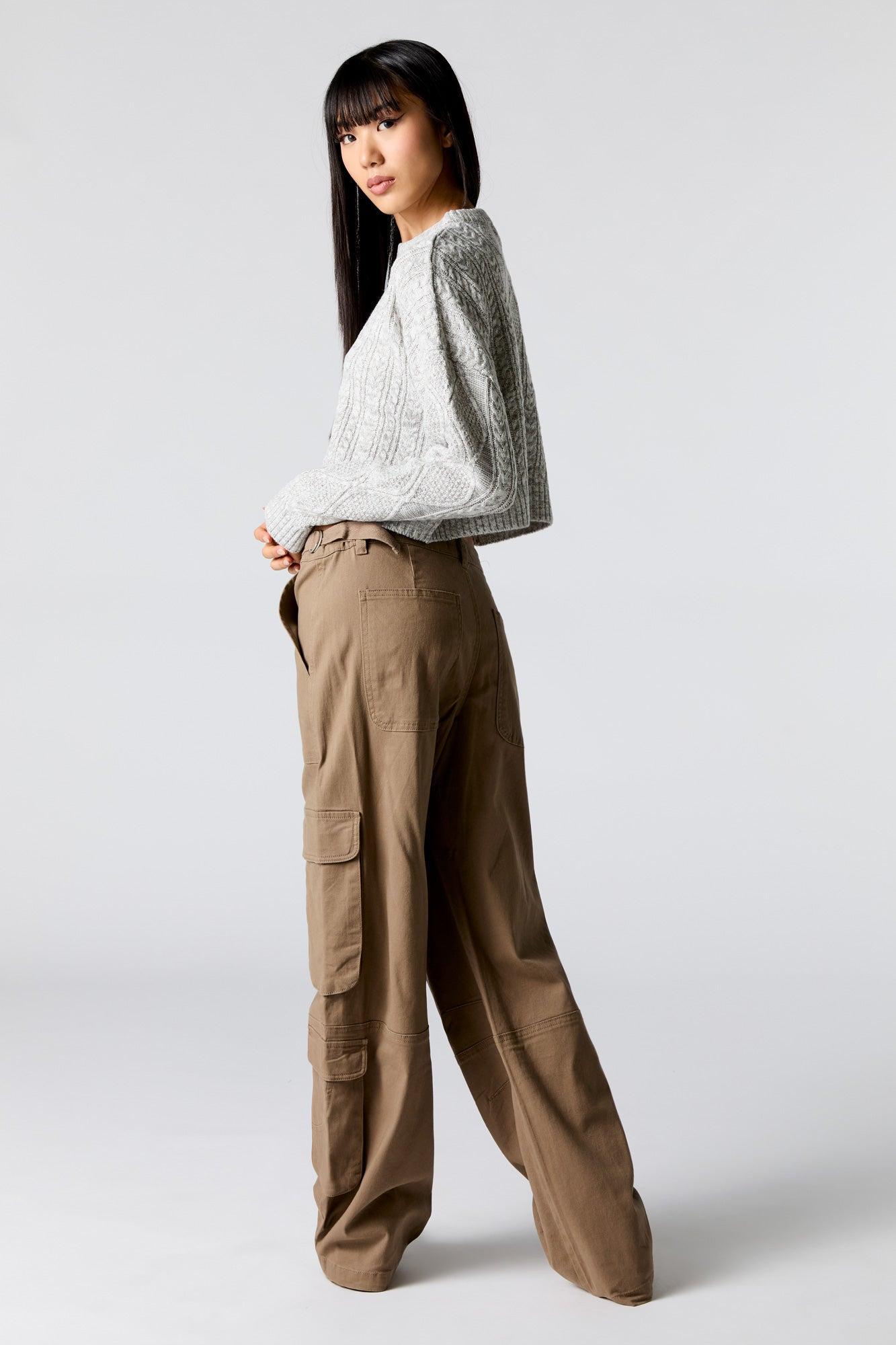 Adjustable Waist Baggy Cargo Pant Female Product Image