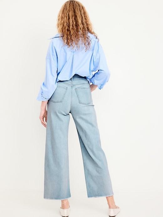 Extra High-Waisted Sky-Hi Wide-Leg Crop Jeans Product Image