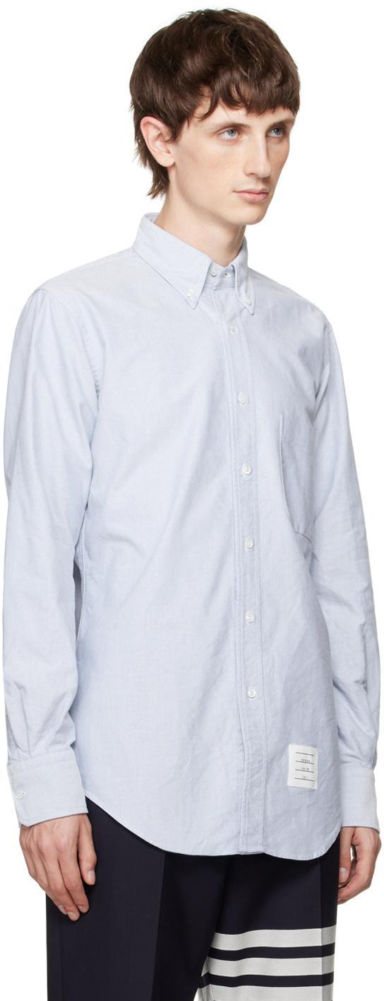 THOM BROWNE Classic Fit Cotton Button-down Shirt In Light Blue Product Image