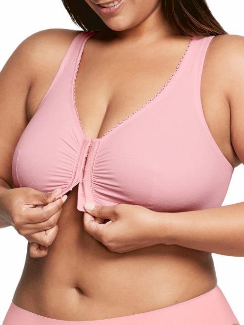 Plus Size Glamorise Full-Figure Complete Comfort Wire-free Cotton T-Back Bra 1908, Women's, Size: 40 Dd/Ddd, Cafe Product Image
