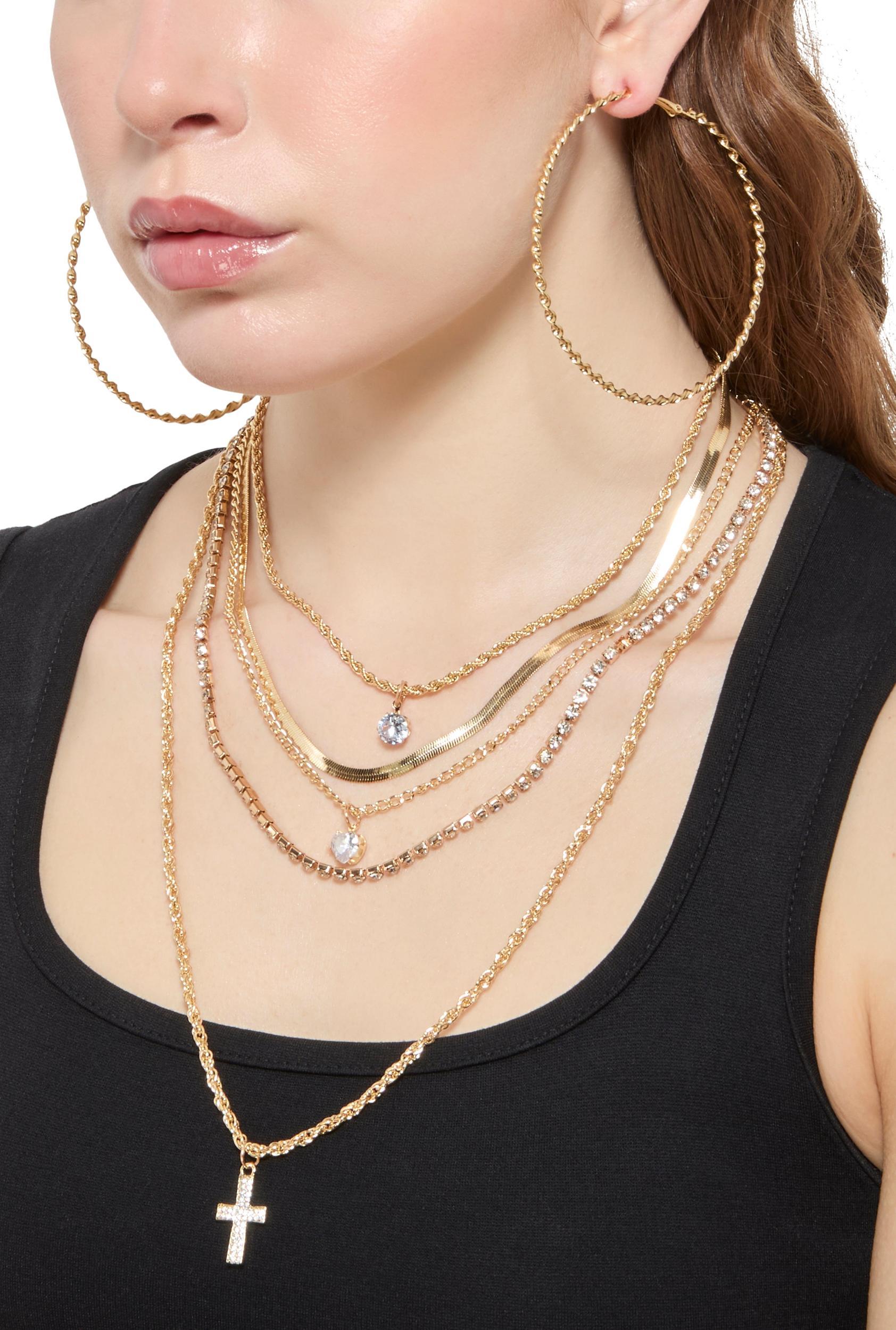 Faux Pearl Beaded Stretch Bracelets Set of 5 Female Product Image