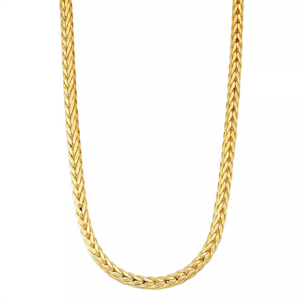 Jordan Blue Men's Sterling Silver Wheat Chain Necklace, Size: 20", Gold Tone Product Image