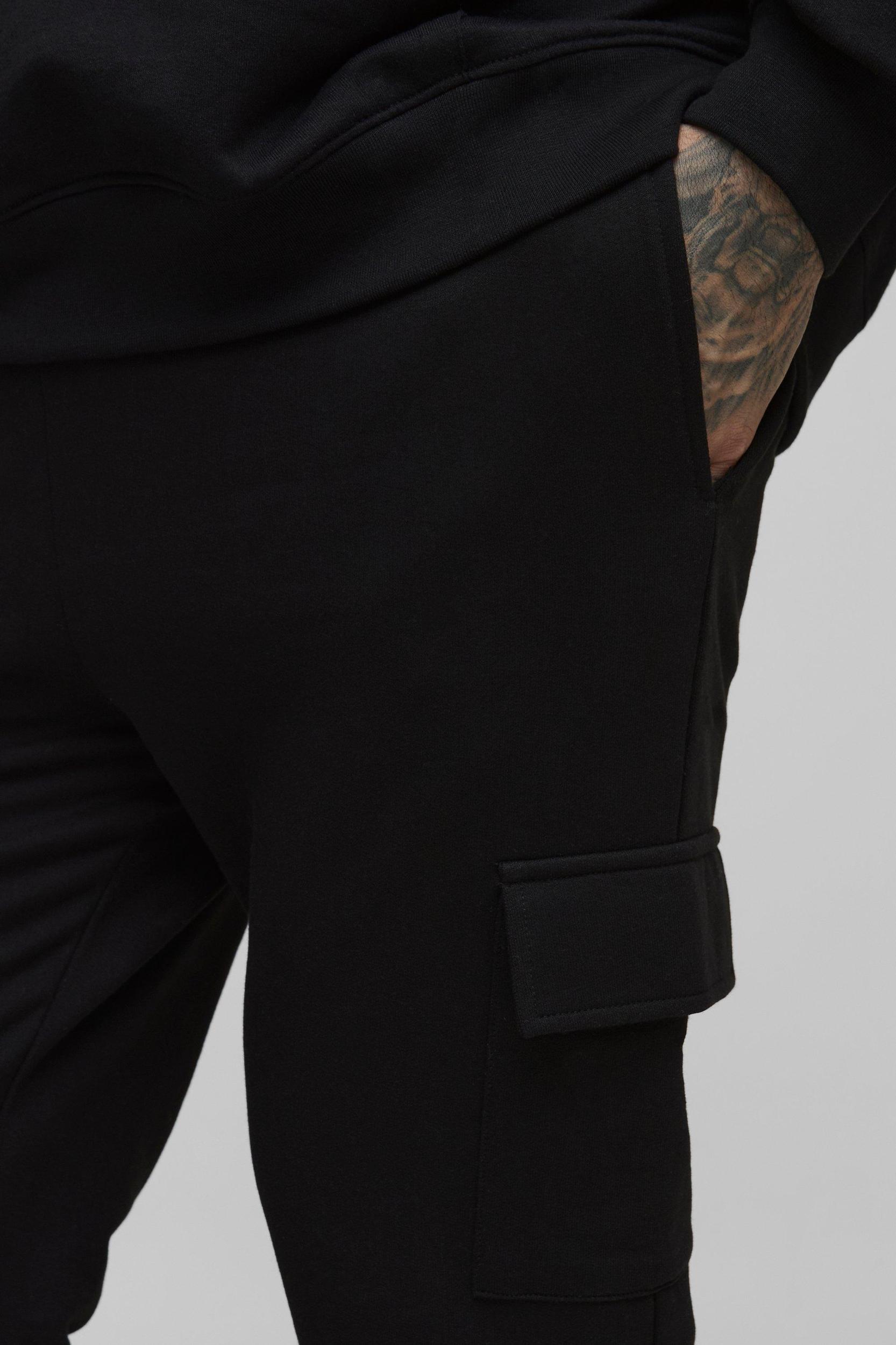 Tall 260GSM Loopback Skinny Fit Basic Cargo Joggers | boohooMAN USA Product Image