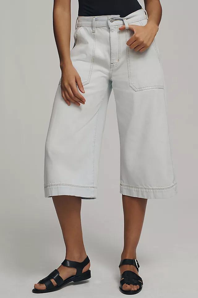 Ética Darcy High-Rise Crop Wide-Leg Culotte Jeans Product Image