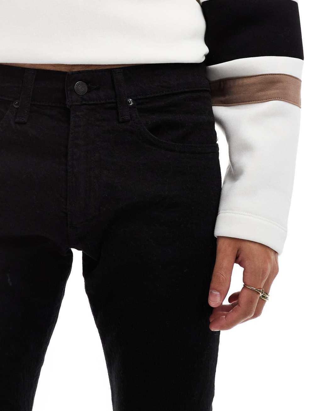 Polo Ralph Lauren Sullivan slim fit icon logo back pocket jeans in black Product Image