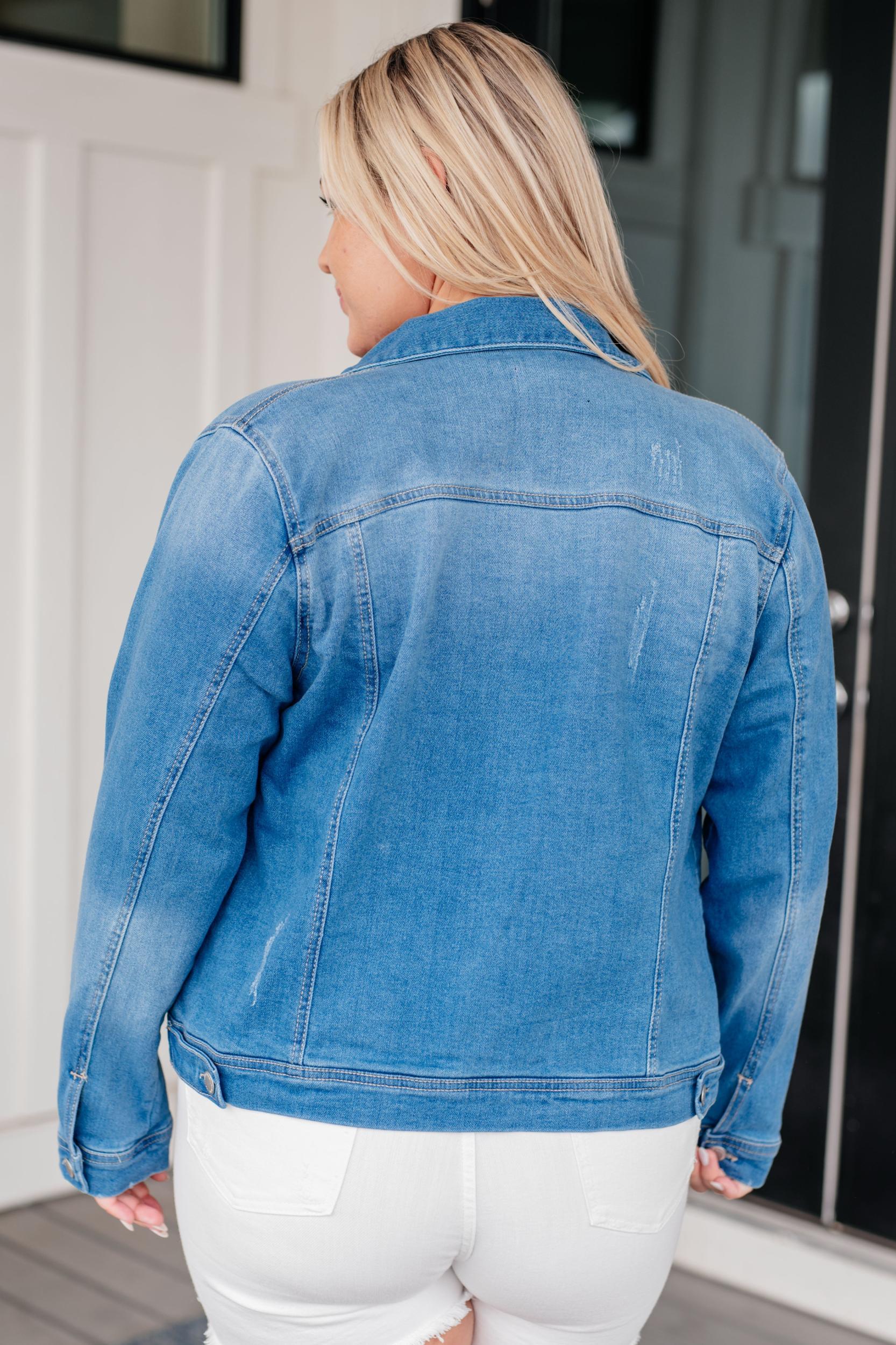 Celeste Mid Rise Shield Pocket Cutoff Shorts in Sky Blue (Online Exclusive) Product Image