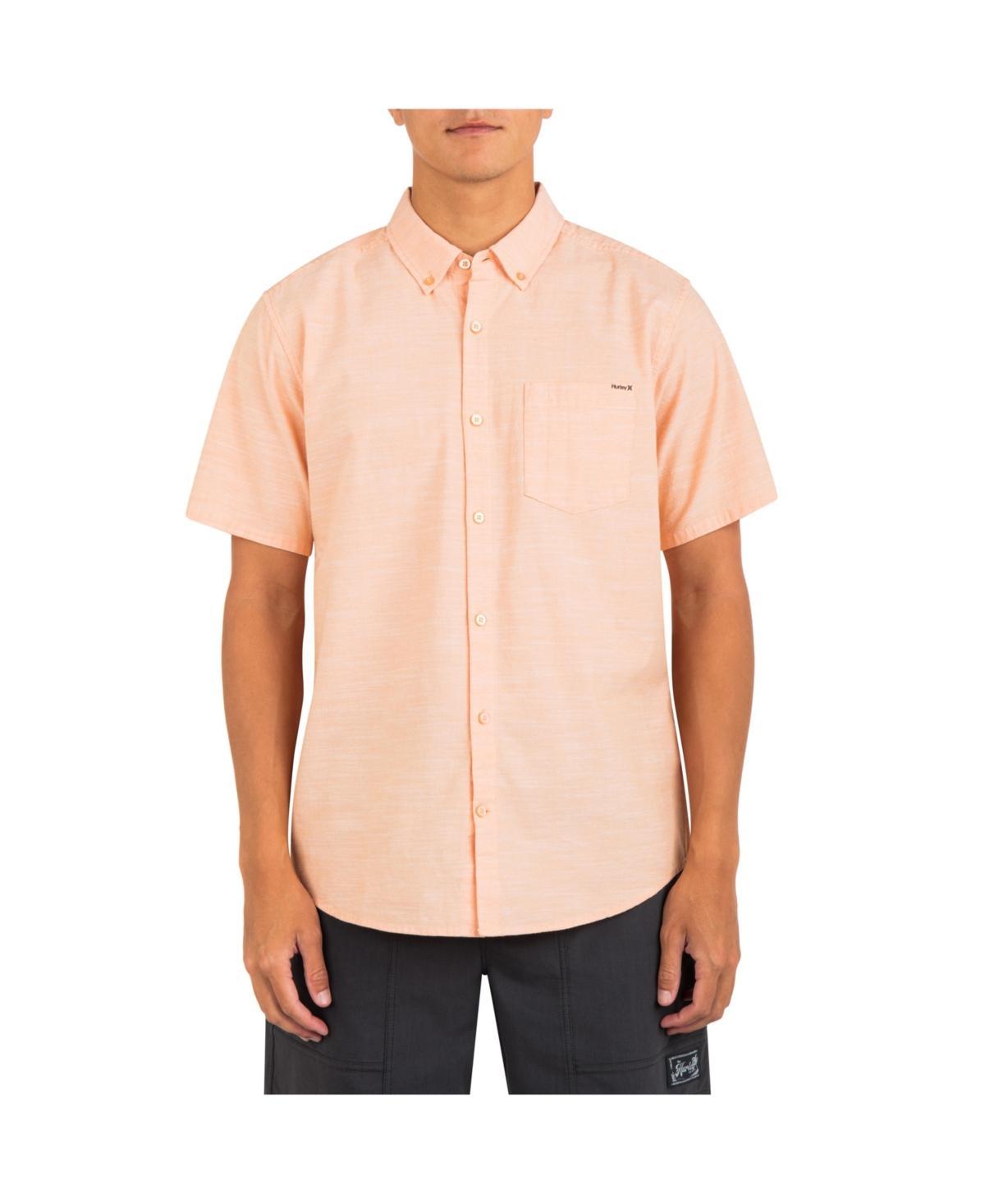 Hurley One Only Stretch Short Sleeve Woven (Nectarine) Men's Clothing Product Image