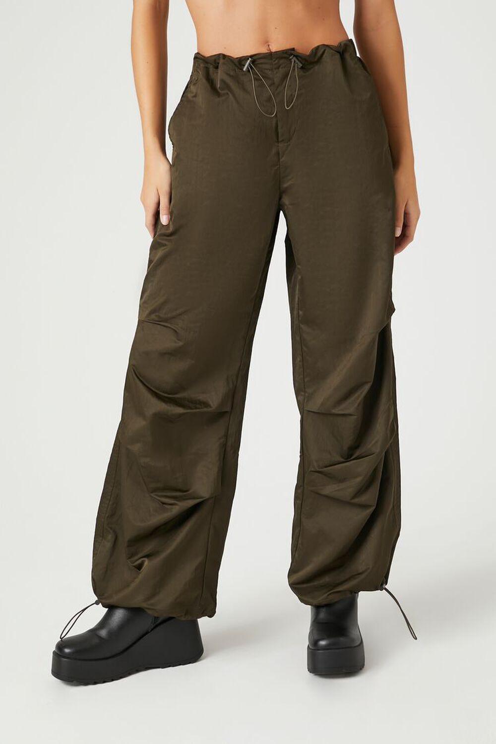Toggle Cargo Parachute Pants | Forever 21 Product Image