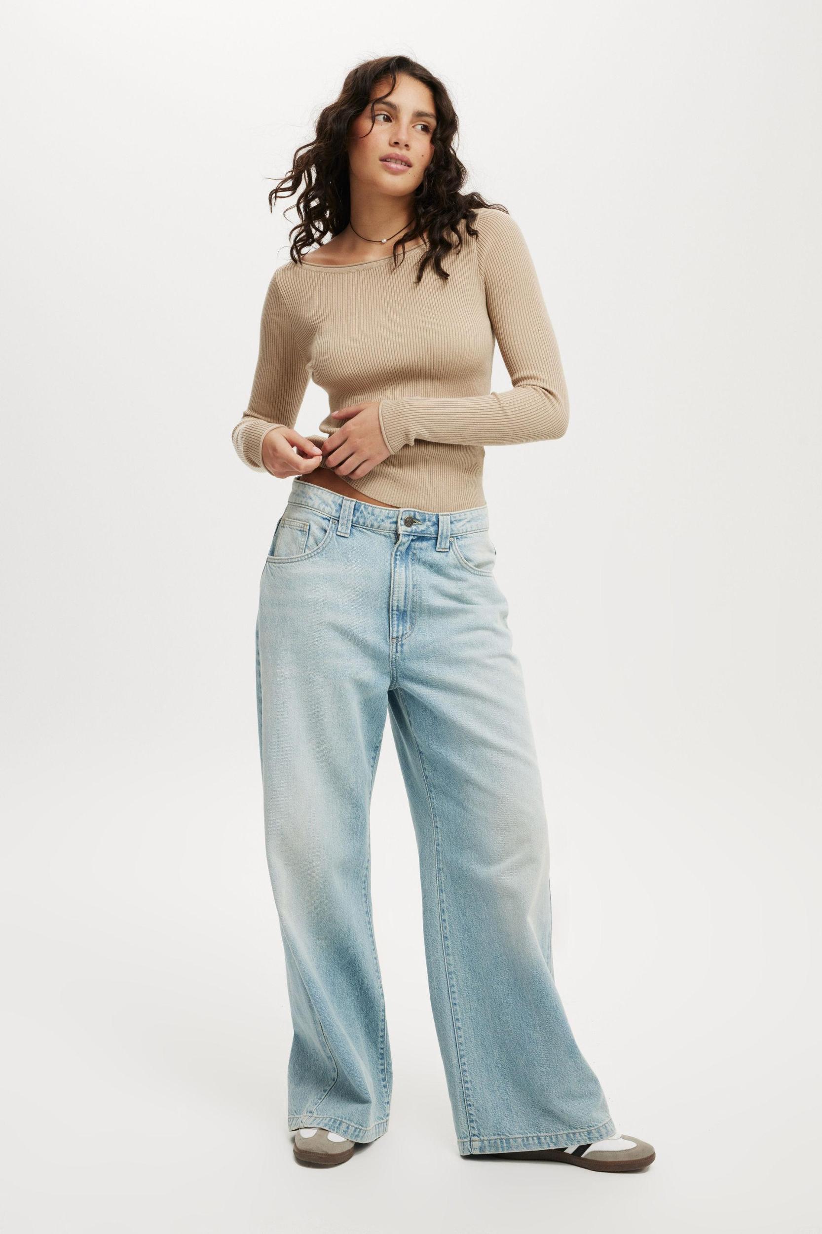 Everfine Boat Neck Knit Long Sleeve Product Image