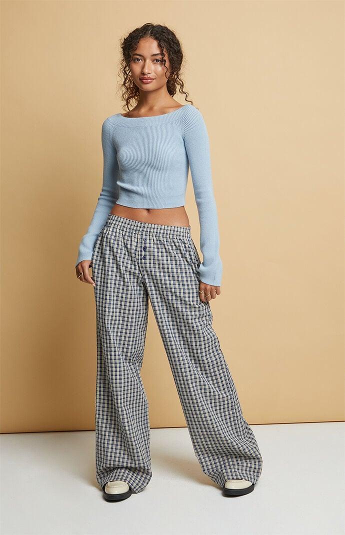 Beverly and Beck Women's Plaid Boxer Pajama Pants - Product Image