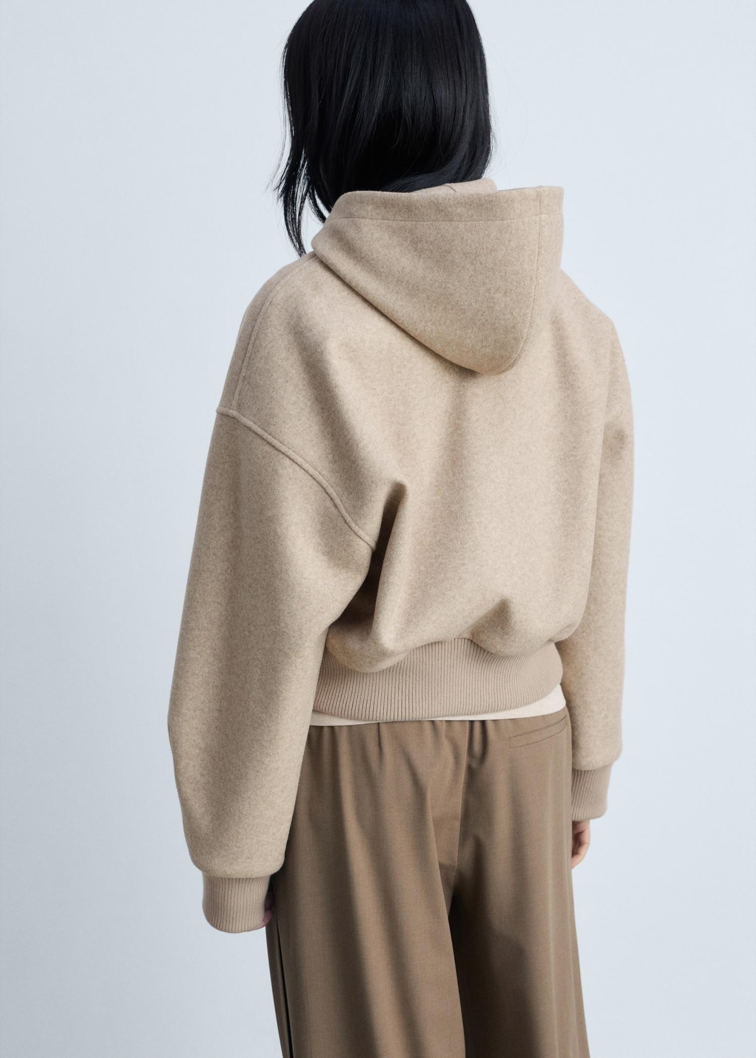 Oversized hooded jacket - Women | MANGO USA Product Image