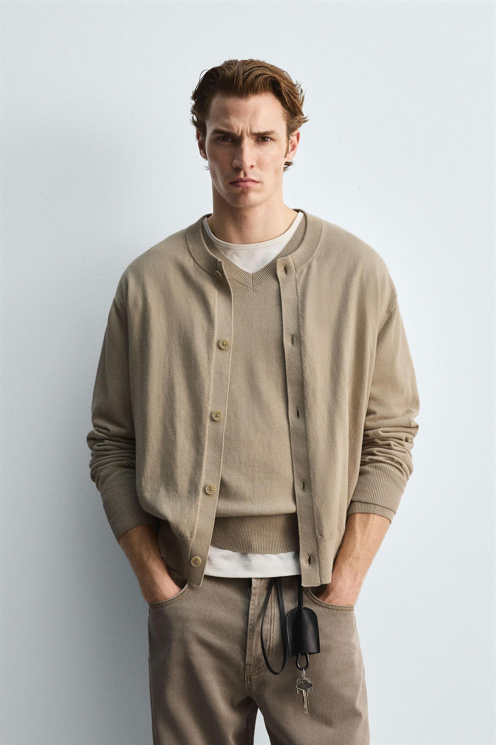 COTTON-RAMIE CARDIGAN Product Image