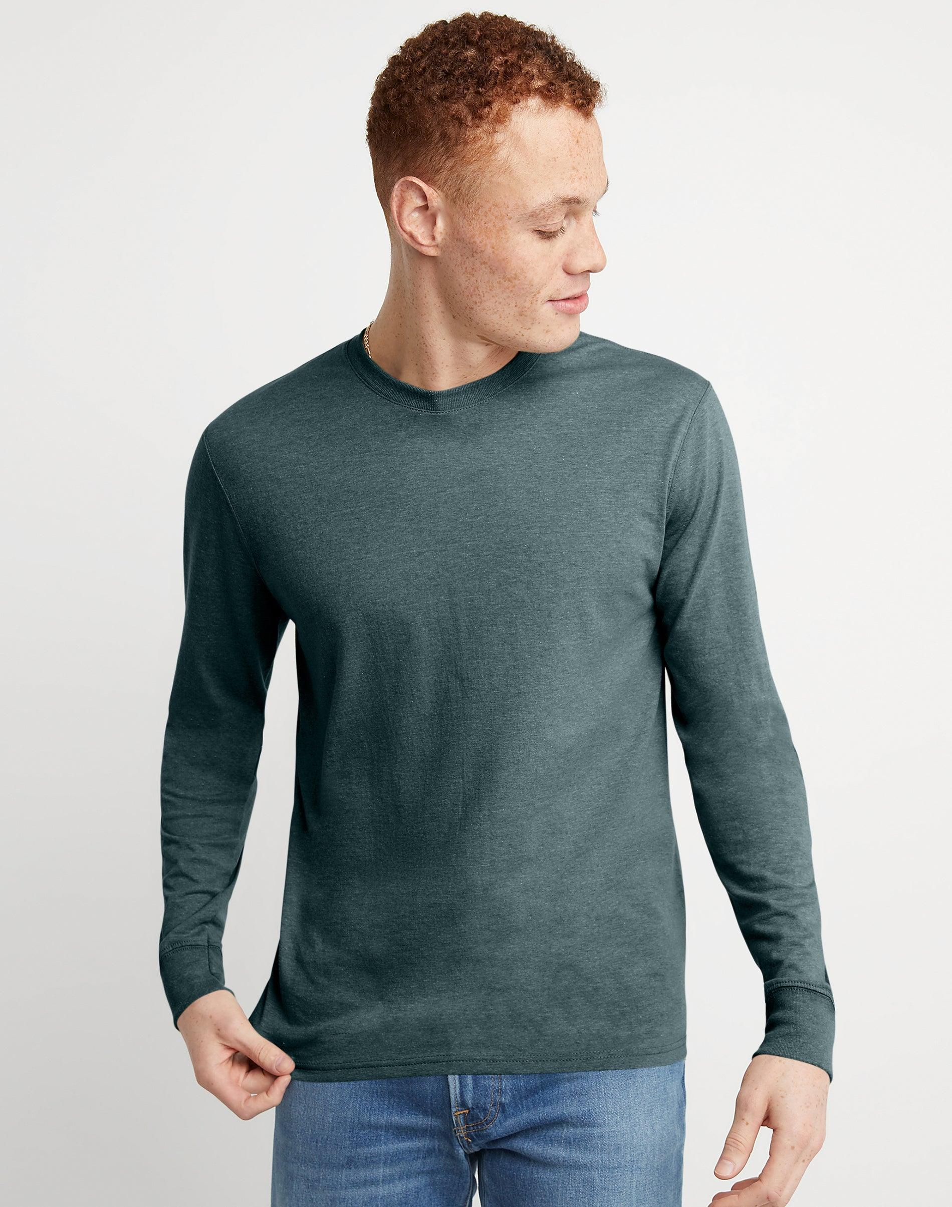 Mens Hanes OriginalsLong Sleeve Tri-BlendTee Product Image