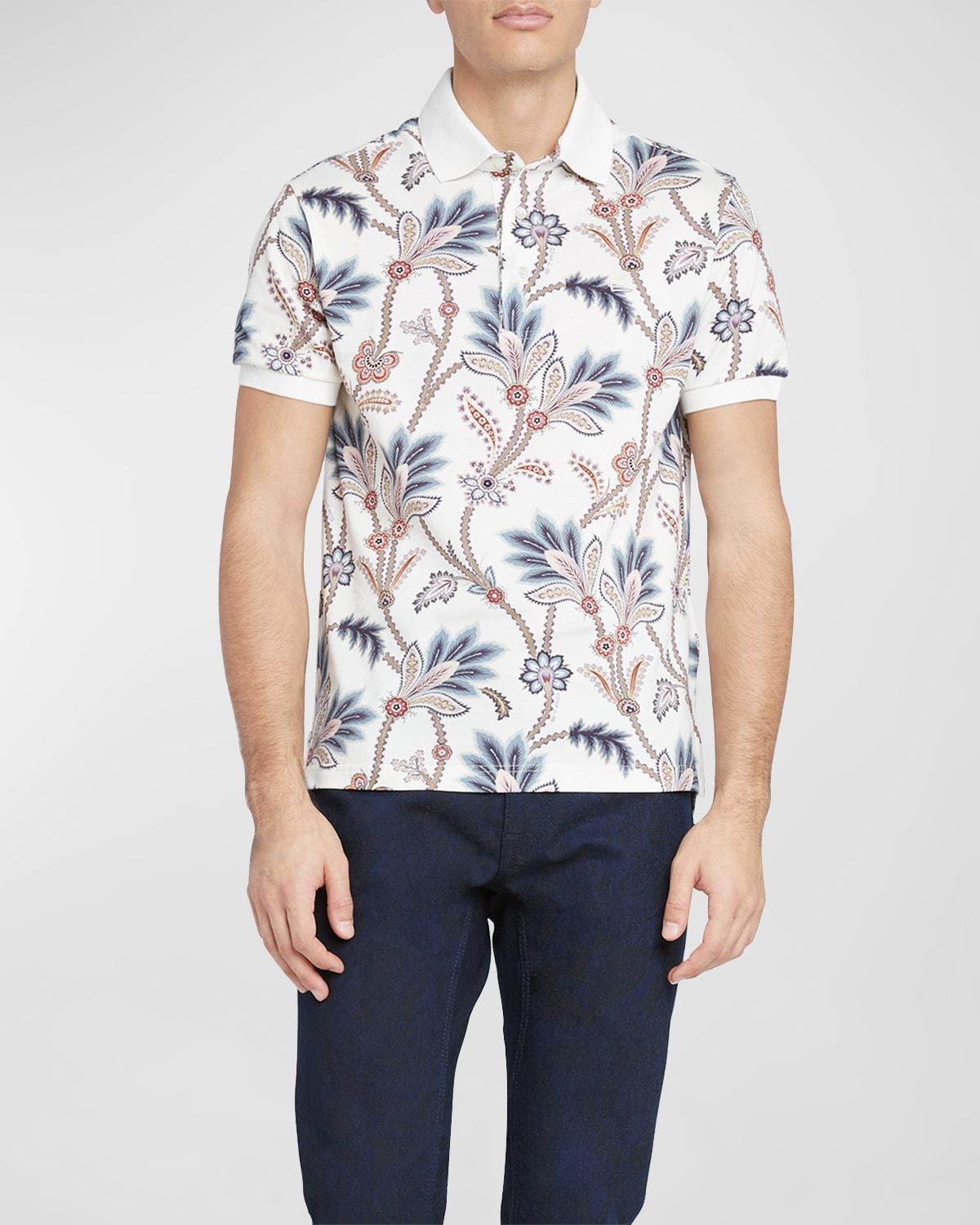 Men's Paisley Print Polo Shirt  Product Image