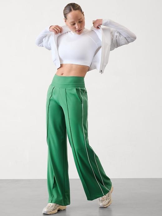 Venice High Rise Track Stripe Wide Leg Pant Product Image