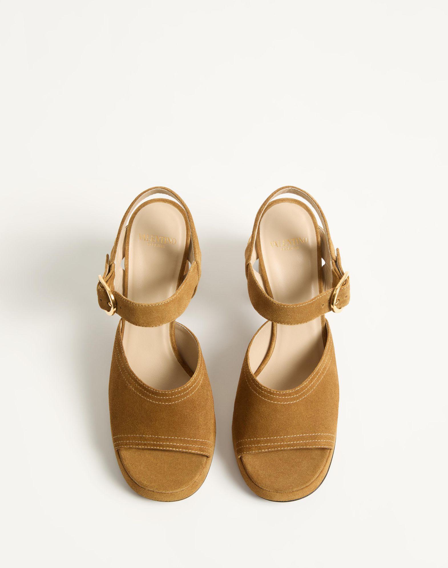 FAWCETTE PLATFORM CRUST LEATHER SANDAL 100MM Product Image