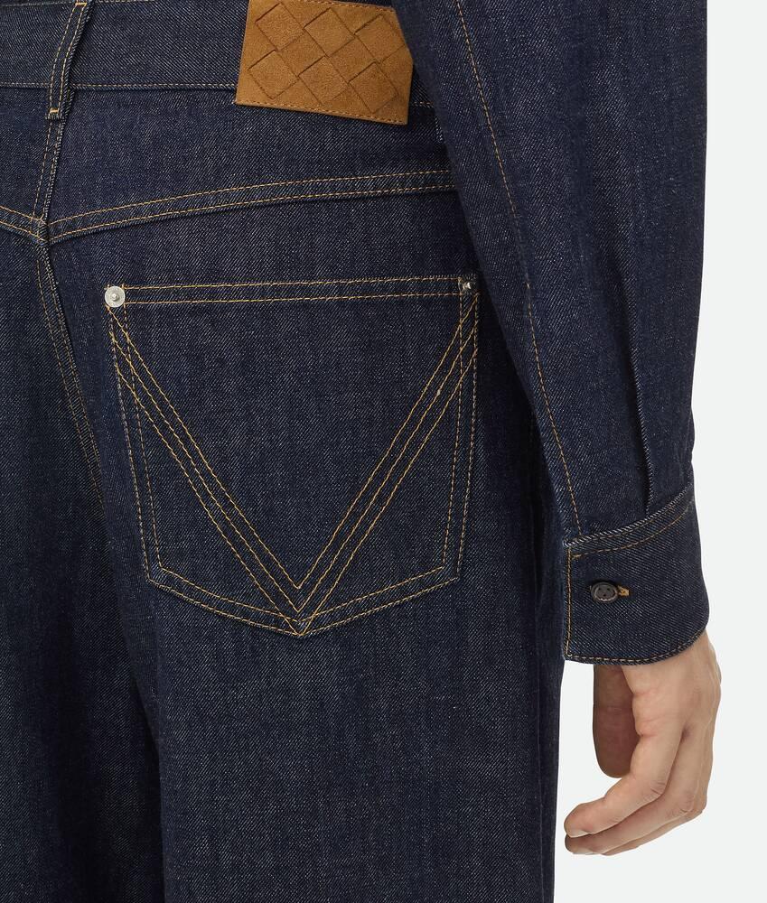 Men's Indigo Wide Leg Jeans  in Indigo Product Image