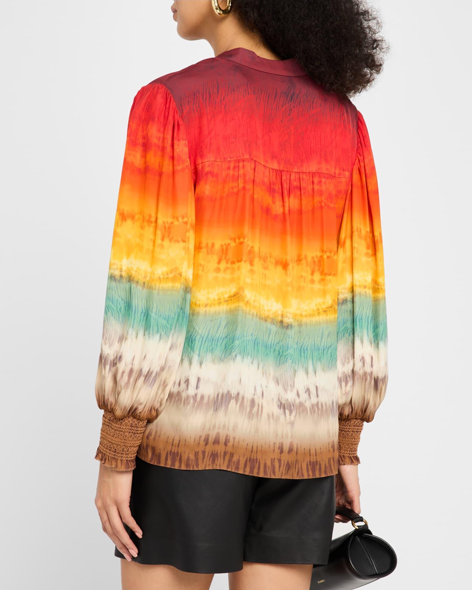 Serena Mandarin-Collar Blouse Product Image