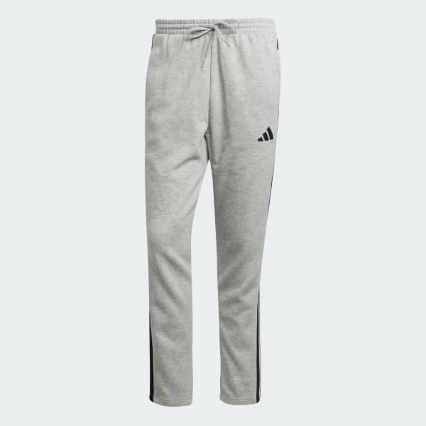 adidas Essentials 3-Stripes Open Hem Fleece Pants Medium Grey Heather XL Mens Product Image