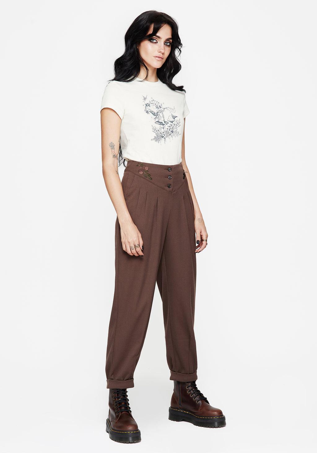 Marwood Acorn Embroidered Button Up Waist Balloon Trouser Product Image