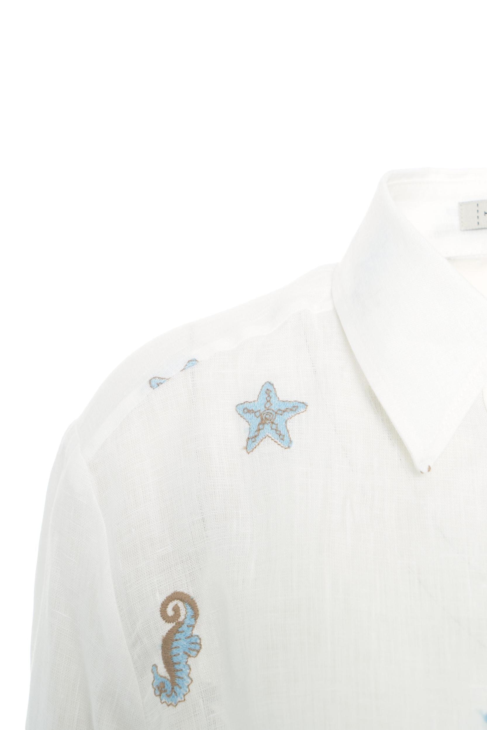 Linen blouse with embroidery Product Image