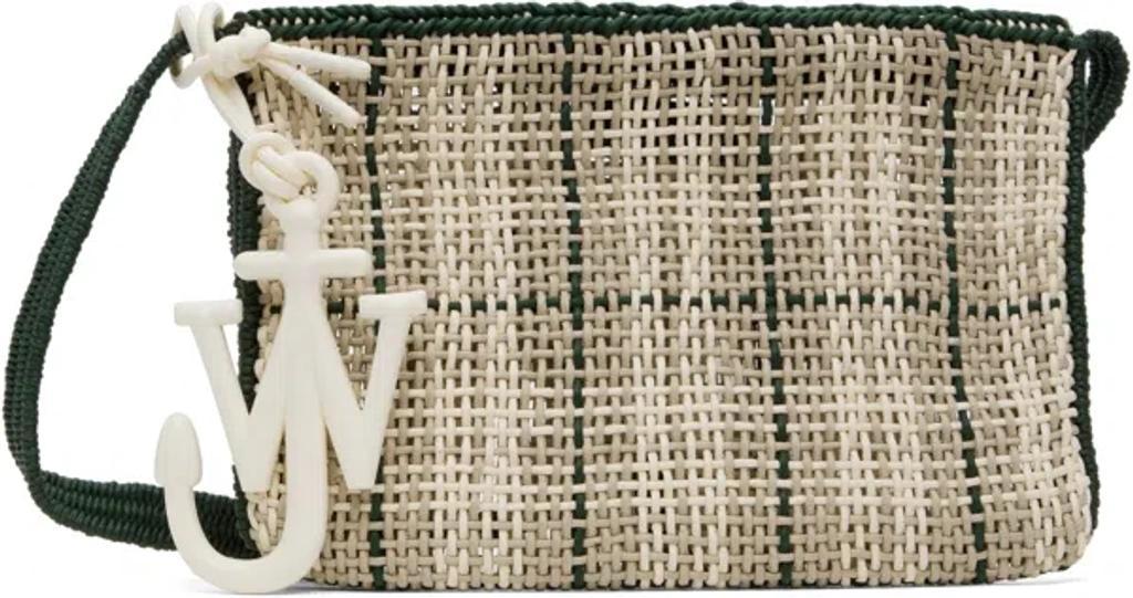 JW ANDERSON Gray & Green Checked Market Bag In 563 Grey/green Product Image