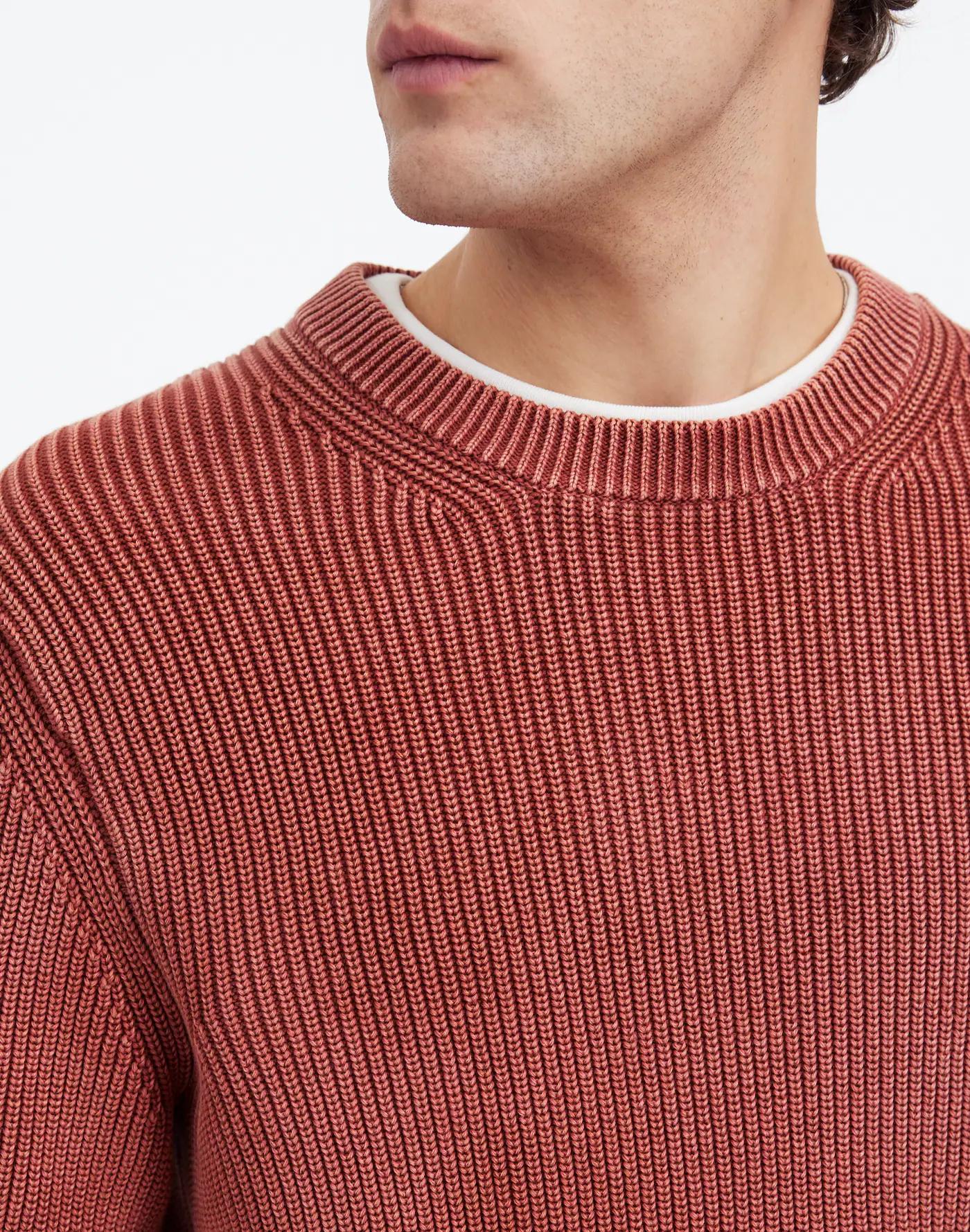 Cotton Shaker Stitch Crewneck Sweater Product Image