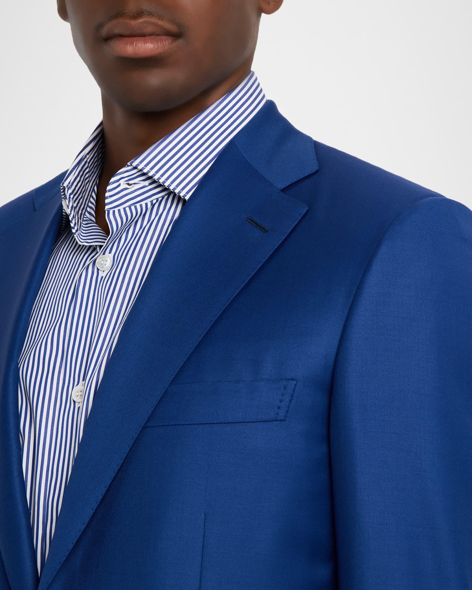 Men's Solid Blue Classic Suit Product Image