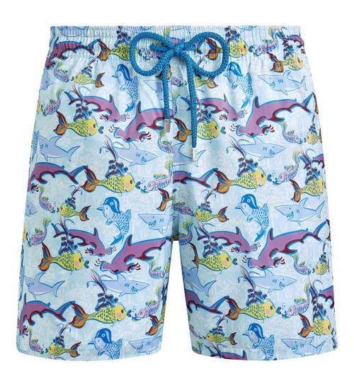 Vilebrequin Men's French History Ultra-Light And Packable Swim Trunks in Thalassa at Nordstrom, Size X-Large Product Image