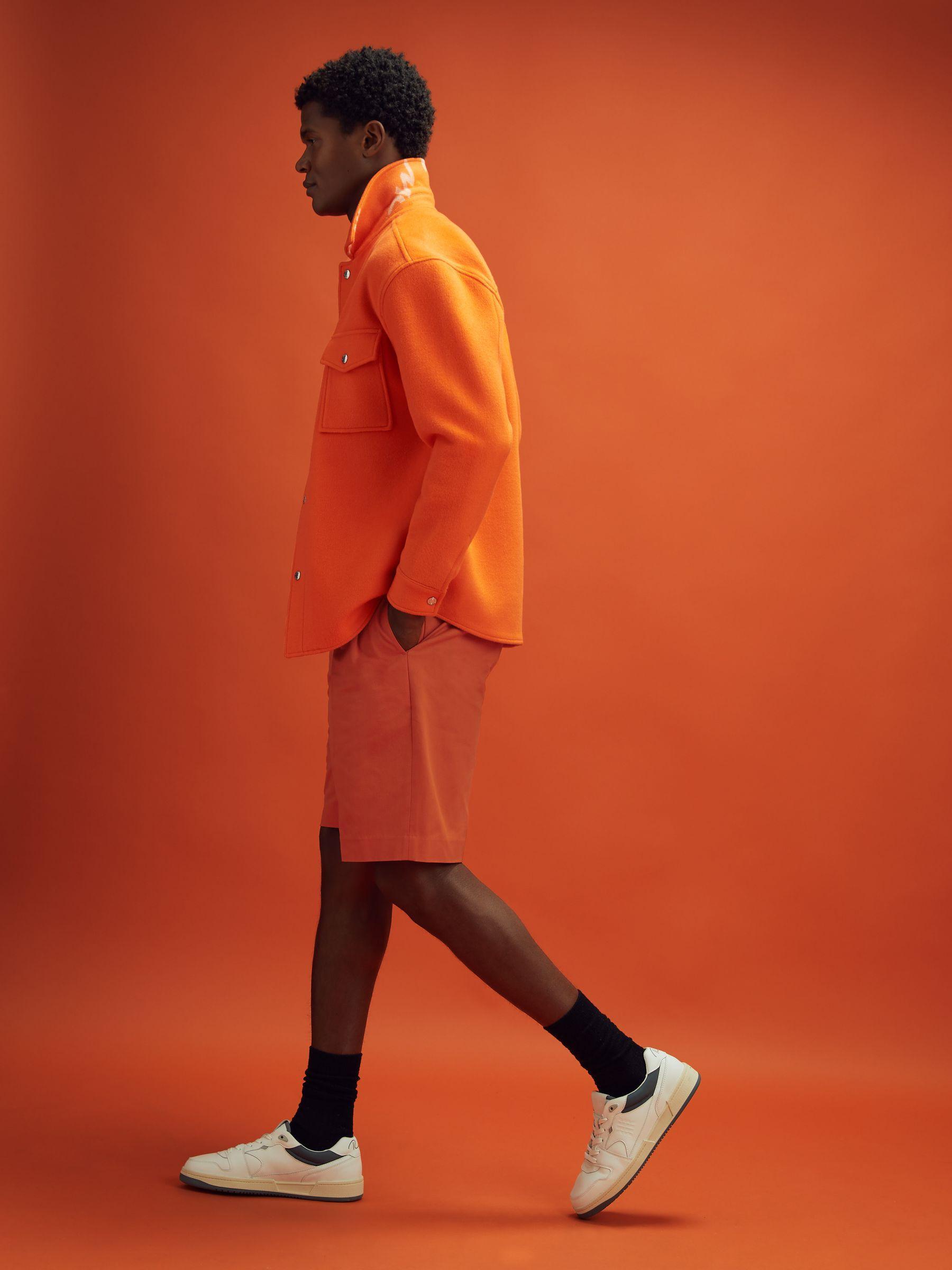 McLaren F1 Twill Relaxed Shorts in Papaya Product Image