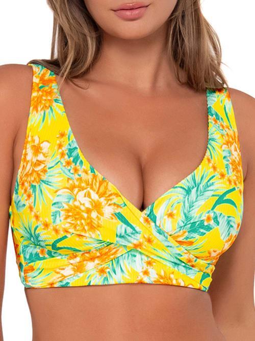Printed Elsie Underwire Wrap Bikini Top Product Image